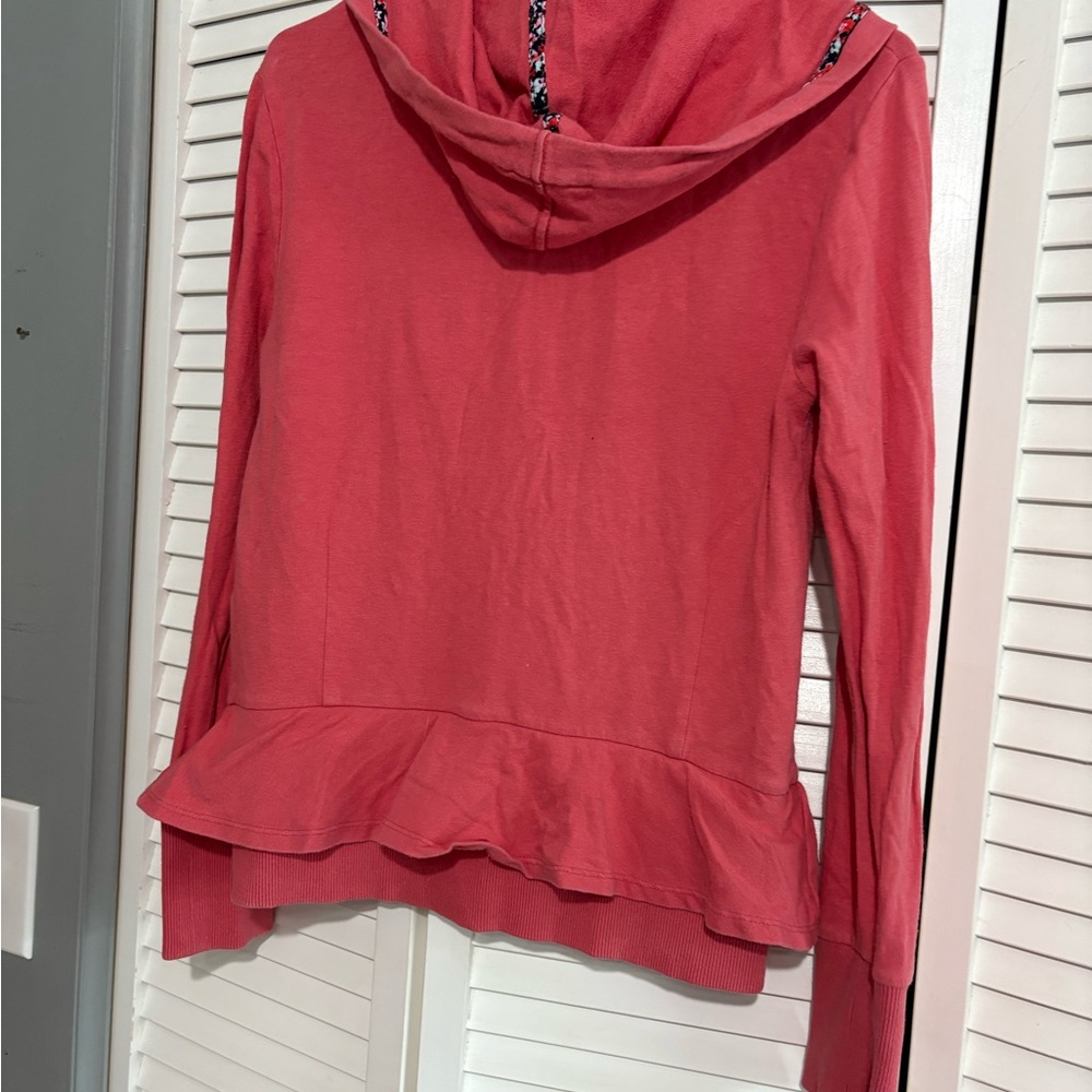 Women's Pink Ruffle Hem Jacket - Picture 3 of 3